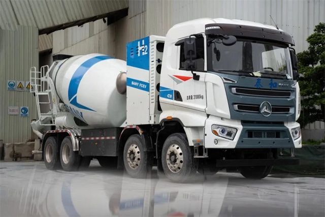广州白云区首批三一氢能源搅拌车投入运营！_久阳机械