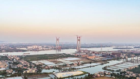 深江铁路洪奇沥公铁大桥主塔全部封顶！大湾区互联互通将再添关键支撑_久阳机械