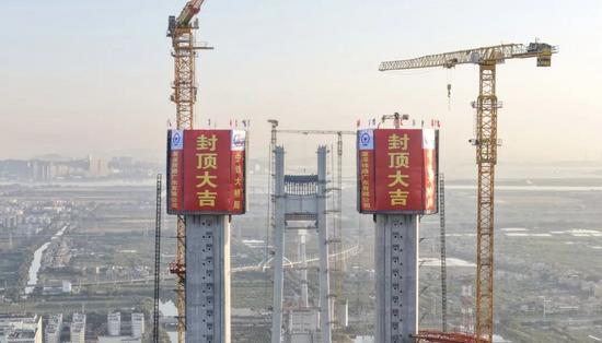 深江铁路洪奇沥公铁大桥主塔全部封顶！大湾区互联互通将再添关键支撑_久阳机械