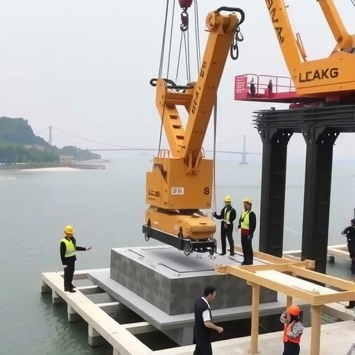 宜昌长江公铁大桥8号墩主塔承台完成首次混凝土浇筑_久阳机械 宜昌长江公铁大桥8号墩主塔承台完成首次混凝土浇筑_久阳机械