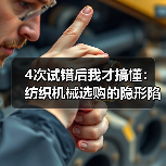 4次试错后我才搞懂:纺织机械选购的隐形陷阱(图1) 4次试错后我才搞懂:纺织机械选购的隐形陷阱(图1)