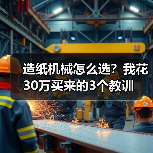 造纸机械怎么选？我花30万买来的3个教训（图1）