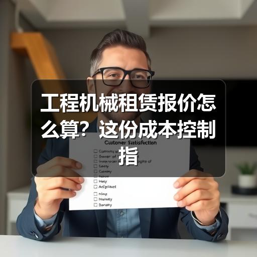 工程机械租赁报价怎么算?这份成本控制指南请收好 - 智穹界久阳机械 工程机械租赁报价怎么算?这份成本控制指南请收好