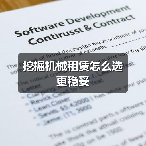 挖掘机械租赁怎么选更稳妥