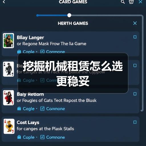 挖掘机械租赁怎么选更稳妥