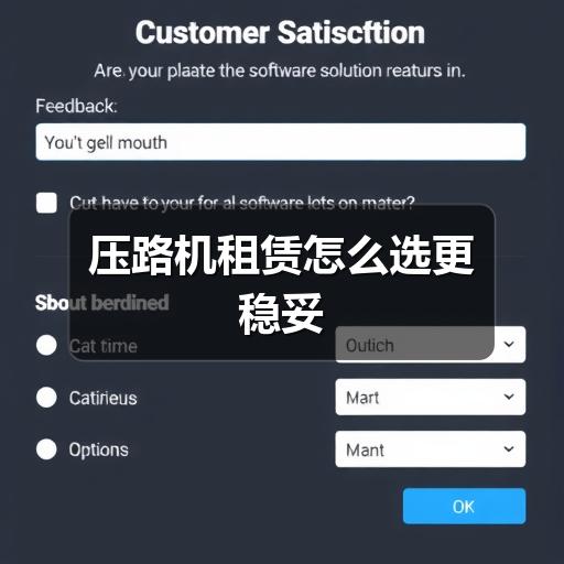 压路机租赁怎么选更稳妥