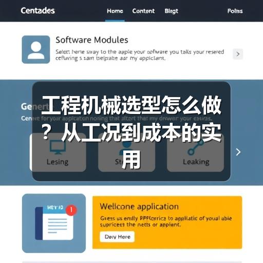 工程机械选型怎么做?从工况到成本的实用判断方法 - 智穹界久阳机械 工程机械选型怎么做?从工况到成本的实用判断方法